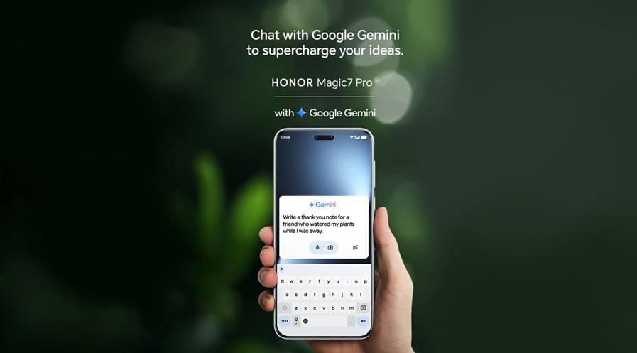 HONOR представляет AI-возможности Google Gemini в новых устройствах.